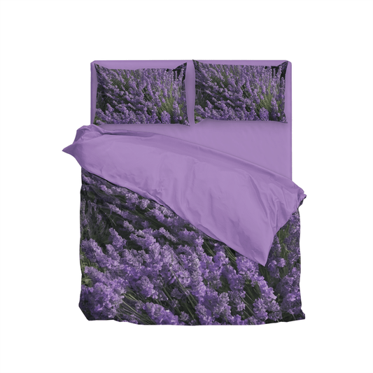 3D Realistic Bedding: Lavender Fields Creative Duvet Cover and Comforter Set - Sleepbella 3D Realistic Bedding: Lavender Fields Creative Duvet Cover and Comforter Set - Lavender Fields 01 / Duvet cover set / Twin