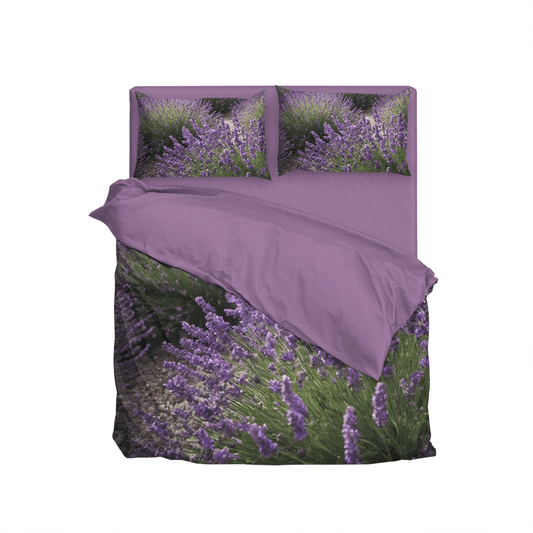 3D Realistic Bedding: Lavender Fields Creative Duvet Cover and Comforter Set - Sleepbella 3D Realistic Bedding: Lavender Fields Creative Duvet Cover and Comforter Set - Lavender Fields 02 / Duvet cover set / Twin