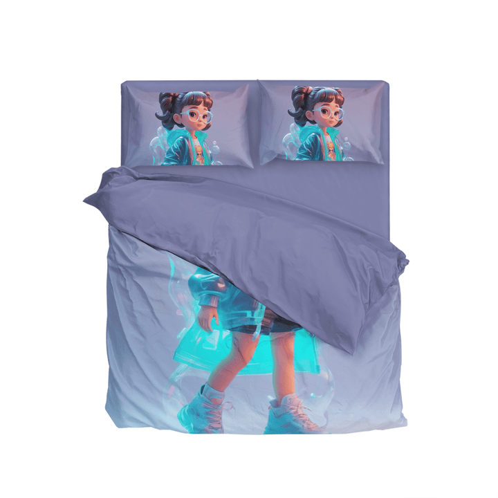 Bebble Girl Personalized Duvet Cover Set - Sleepbella Bebble Girl Personalized Duvet Cover Set - Bebble Girl 01 / Duvet cover set / Twin