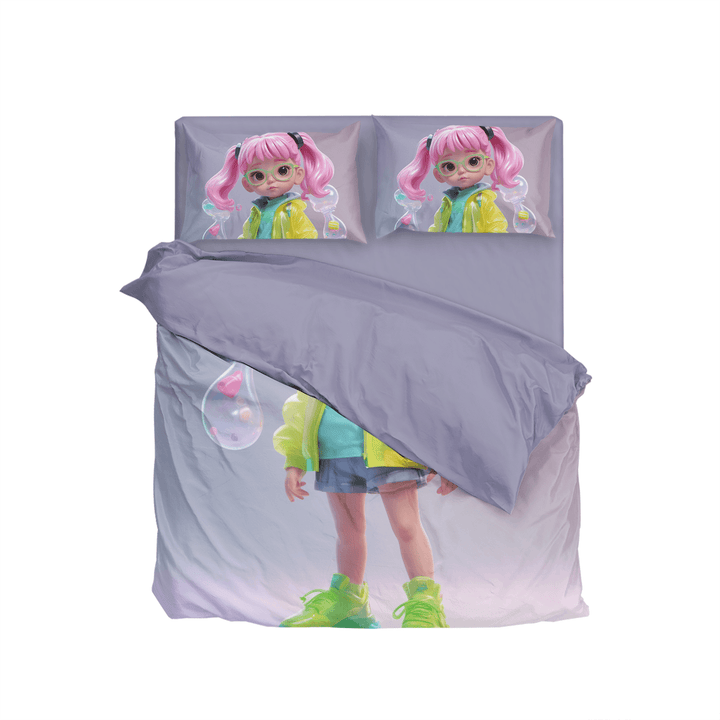 Bebble Girl Personalized Duvet Cover Set - Sleepbella Bebble Girl Personalized Duvet Cover Set - Bebble Girl 03 / Duvet cover set / Twin