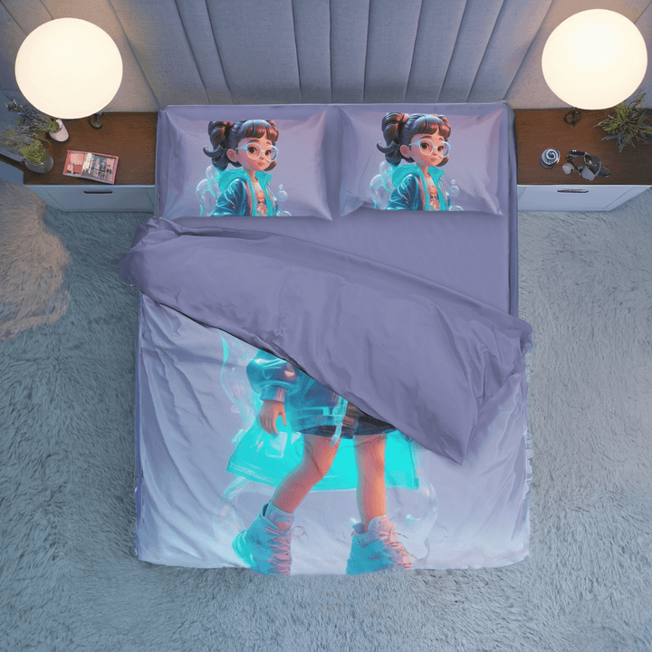 Bebble Girl Personalized Duvet Cover Set - Sleepbella Bebble Girl Personalized Duvet Cover Set - Bebble Girl 01 / Duvet cover set / Twin