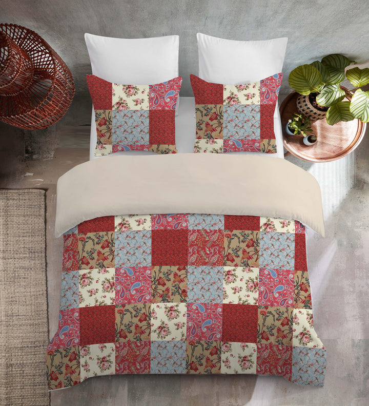 Blooming Patchwork Duvet Cover Set - Vibrant and Cozy - Sleepbella Blooming Patchwork Duvet Cover Set - Vibrant and Cozy - Floral 02 / Duvet cover set / Twin