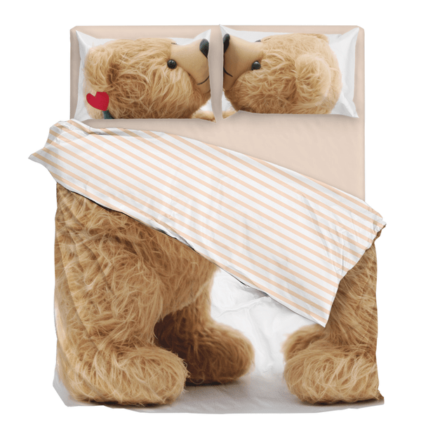 Cartoon Bear Kiss Duvet Cover Bedding Set - Sleepbella Cartoon Bear Kiss Duvet Cover Bedding Set - Duvet cover set / Twin