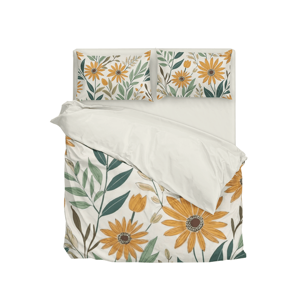 Cheerful Sunflower Bedding Custom Bedding set - Sleepbella Cheerful Sunflower Bedding Custom Bedding set - Duvet cover set / Twin