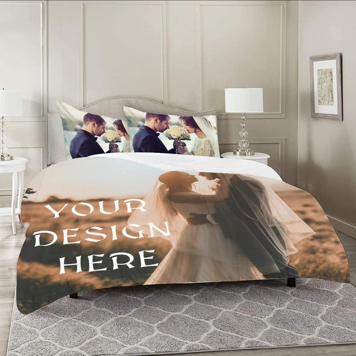 Custom Comforter Set with Picture/Text/Logo Personalized Bedding Duvet Cover & Set Personalized Comforter Set 2 Pillowcases - Sleepbella Custom Comforter Set with Picture/Text/Logo Personalized Bedding Duvet Cover & Set Personalized Comforter Set 2 Pillowcases - Duvet cover set / Tiwn