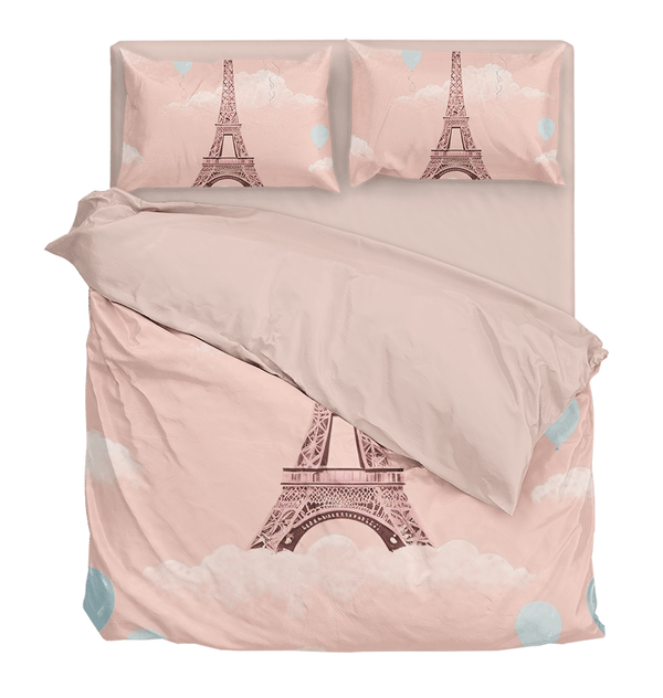 Dreamy Pink Eiffel Tower Bedding Set for Girls and Kids - Sleepbella Dreamy Pink Eiffel Tower Bedding Set for Girls and Kids - Duvet cover set / Twin
