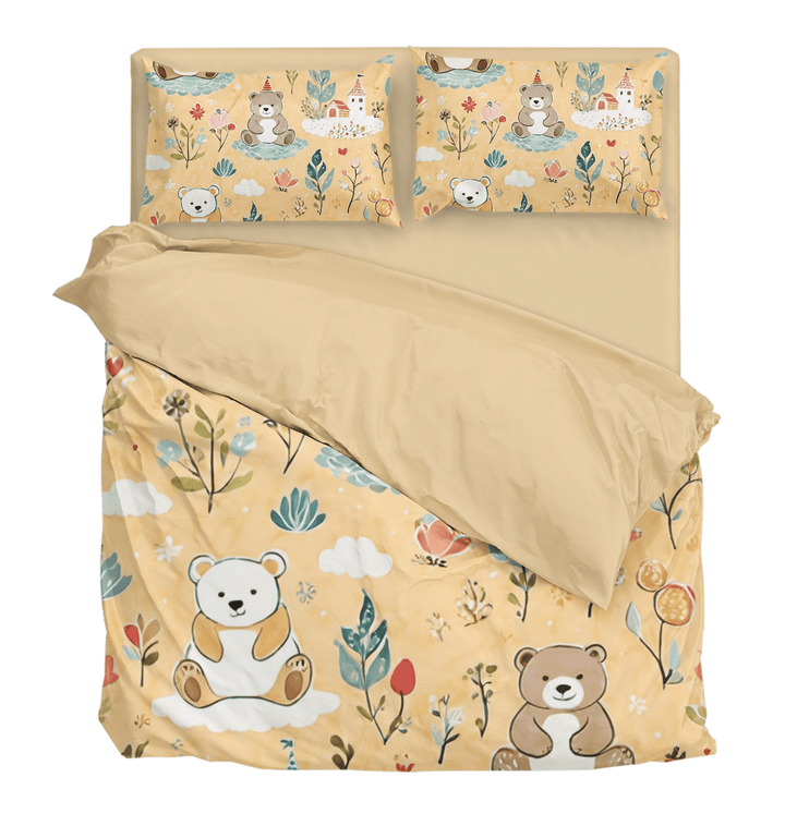 Enchanting Illustrated Bears Duvet Cover and Comforter Bedding Set - Sleepbella Enchanting Illustrated Bears Duvet Cover and Comforter Bedding Set - Bears 01 / Duvet cover set / Twin