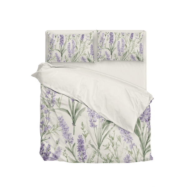 Lavender Floral Comforter&Sheet Custom Bedding Set - Sleepbella Lavender Floral Comforter&Sheet Custom Bedding Set - Lavender Floral 01 / Duvet cover set / Twin