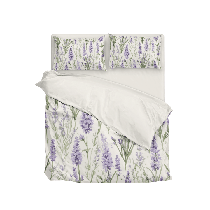 Lavender Floral Comforter&Sheet Custom Bedding Set - Sleepbella Lavender Floral Comforter&Sheet Custom Bedding Set - Lavender Floral 02 / Duvet cover set / Twin