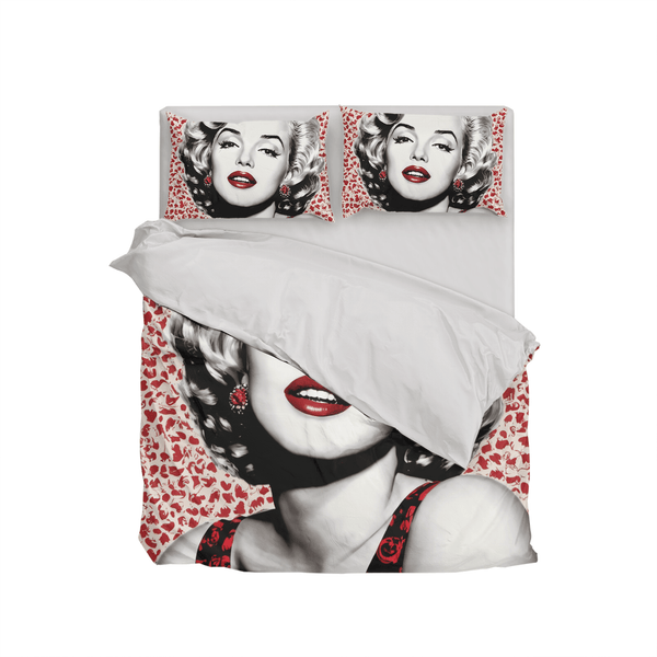 Marilyn Monroe Red & White Duvet Cover Bedding Set - Sleepbella Marilyn Monroe Red & White Duvet Cover Bedding Set - Marilyn Monroe 01 / Duvet cover set / Twin