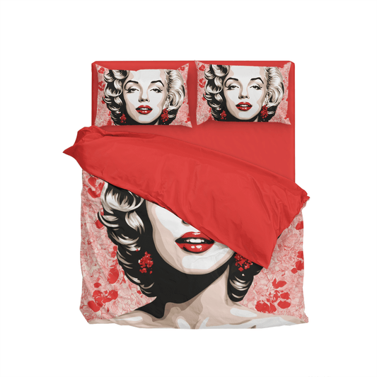 Marilyn Monroe Red & White Duvet Cover Bedding Set - Sleepbella Marilyn Monroe Red & White Duvet Cover Bedding Set - Marilyn Monroe 02 / Duvet cover set / Twin