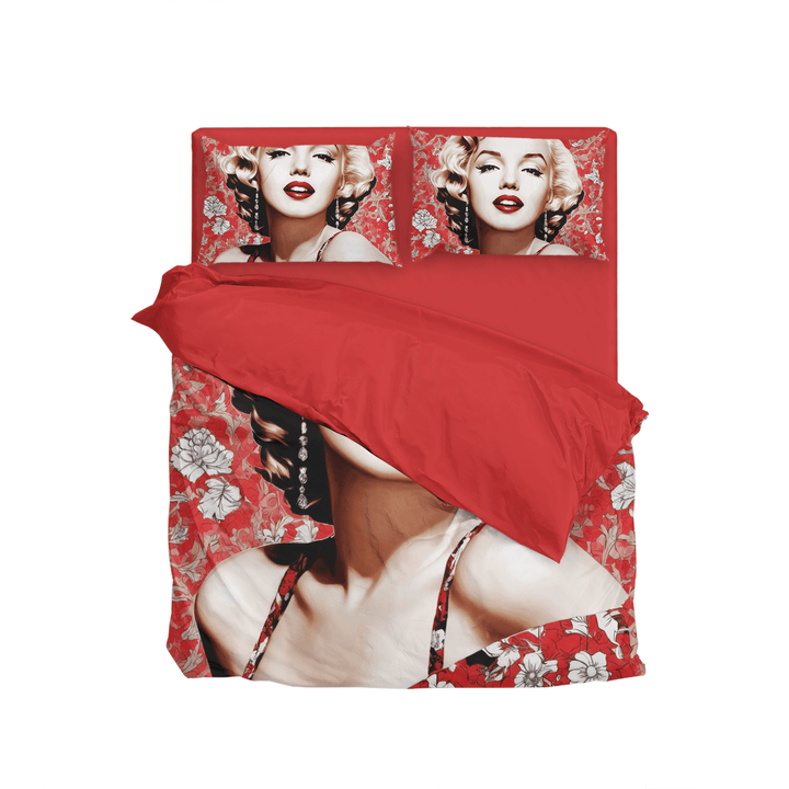 Marilyn Monroe Red & White Duvet Cover Bedding Set - Sleepbella Marilyn Monroe Red & White Duvet Cover Bedding Set - Marilyn Monroe 03 / Duvet cover set / Twin