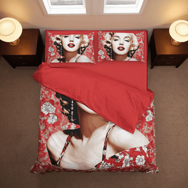 Marilyn Monroe Red & White Duvet Cover Bedding Set - Sleepbella Marilyn Monroe Red & White Duvet Cover Bedding Set - Marilyn Monroe 01 / Duvet cover set / Twin