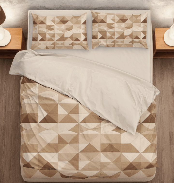 MBTI Series Collection ISTJ Beige Geometric Personal Duvet Cover Bedding Set - Sleepbella MBTI Series Collection ISTJ Beige Geometric Personal Duvet Cover Bedding Set - Duvet cover set / Twin