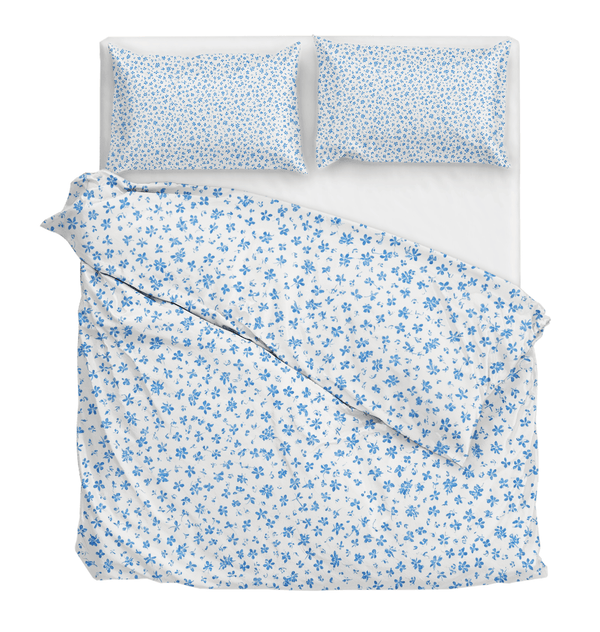 Pastoral Series Blue Flowers Comforter&Duvet cover Bedding Set - Sleepbella Pastoral Series Blue Flowers Comforter&Duvet cover Bedding Set - Duvet cover set / Twin