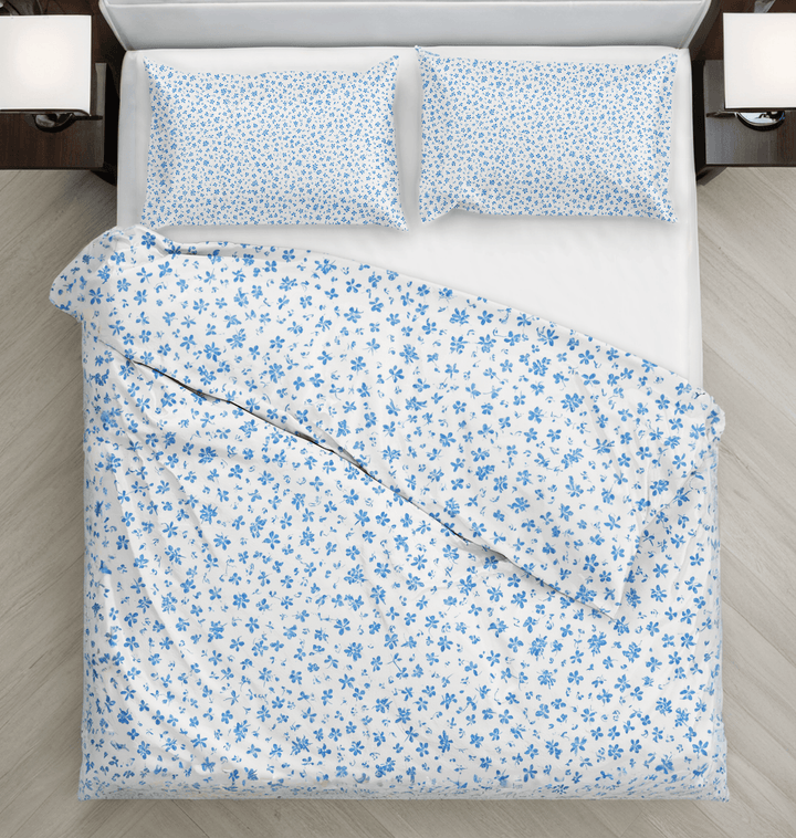 Pastoral Series Blue Flowers Comforter&Duvet cover Bedding Set - Sleepbella Pastoral Series Blue Flowers Comforter&Duvet cover Bedding Set - Duvet cover set / Twin