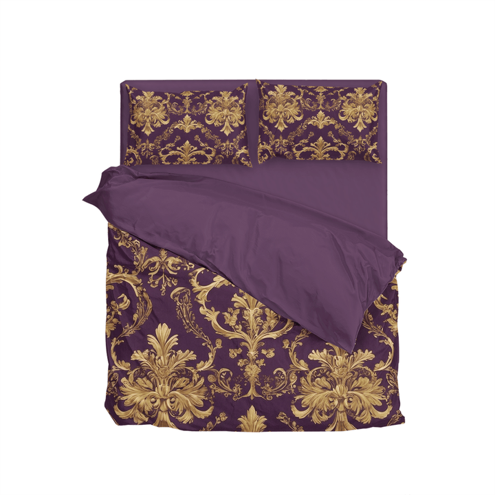 Reign of Luxury: Magnificent Royal Duvet Cover Bedding Set - Sleepbella Reign of Luxury: Magnificent Royal Duvet Cover Bedding Set - Purple 01 / Duvet cover set / Twin