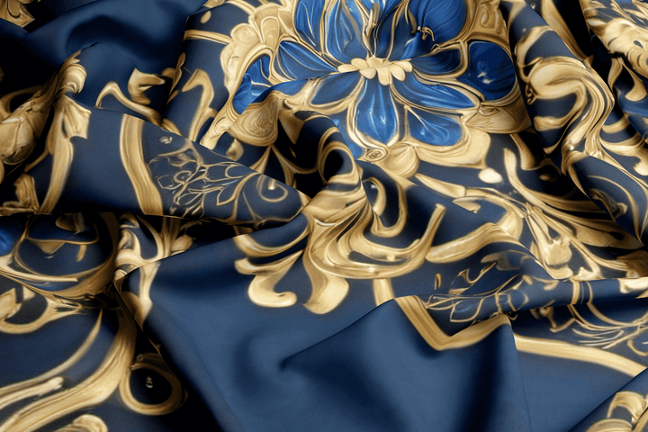 Reign of Luxury: Navy Blue and Golden Magnificent Royal Duvet Cover Bedding Set - Sleepbella Reign of Luxury: Navy Blue and Golden Magnificent Royal Duvet Cover Bedding Set - Navy Blue 01 / Duvet cover set / Twin