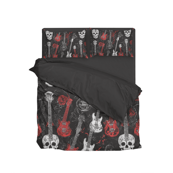 Rock Guitar Custom Bedding Set - Sleepbella Rock Guitar Custom Bedding Set - Rock Guitar 01 / Duvet cover set / Twin