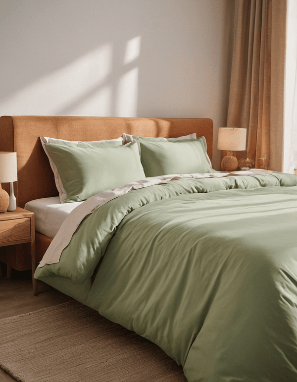 Solid Color Series Grass Green Bedding Set - Sleepbella Solid Color Series Grass Green Bedding Set - Duvet cover set / Twin