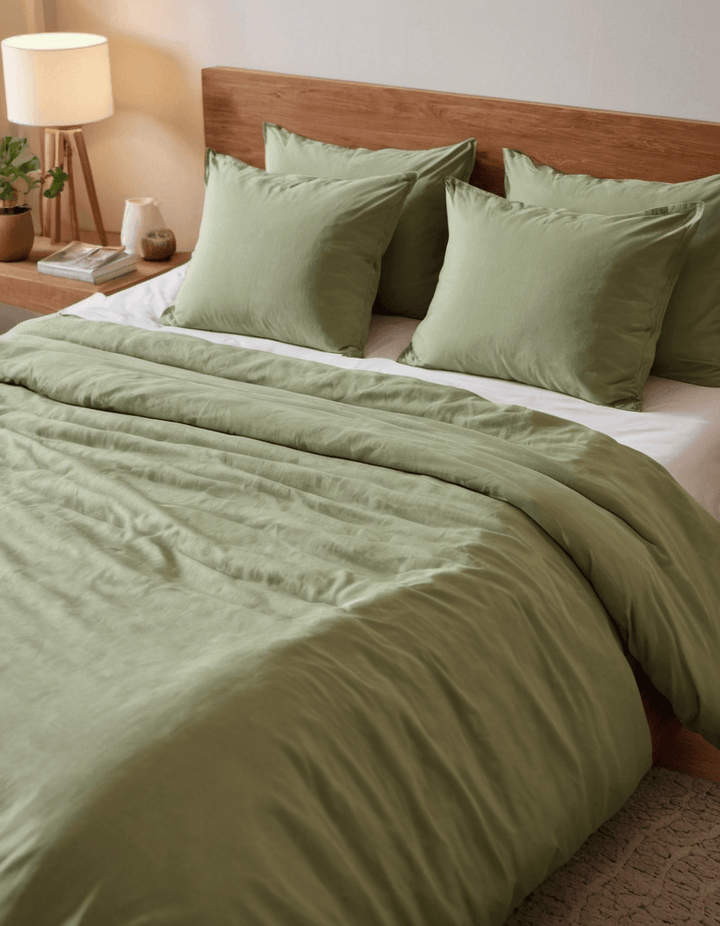 Solid Color Series Grass Green Bedding Set - Sleepbella Solid Color Series Grass Green Bedding Set - Duvet cover set / Twin