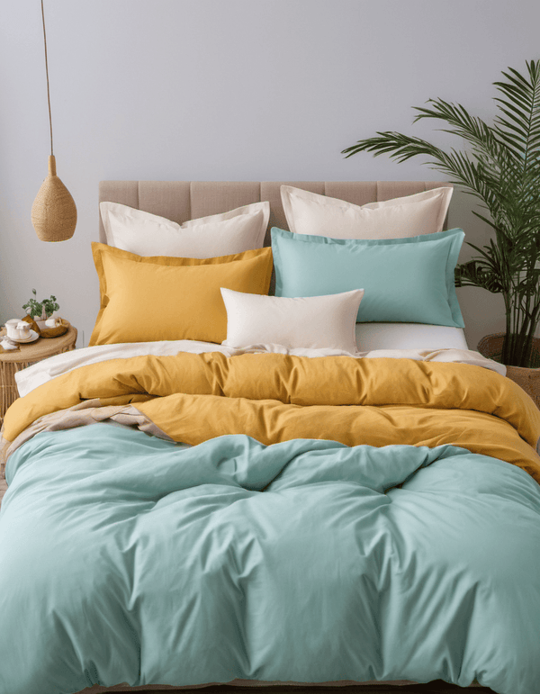 Solid series green and yellow Duvet Cover Bedding Set - Sleepbella Solid series green and yellow Duvet Cover Bedding Set - Duvet cover set / Twin