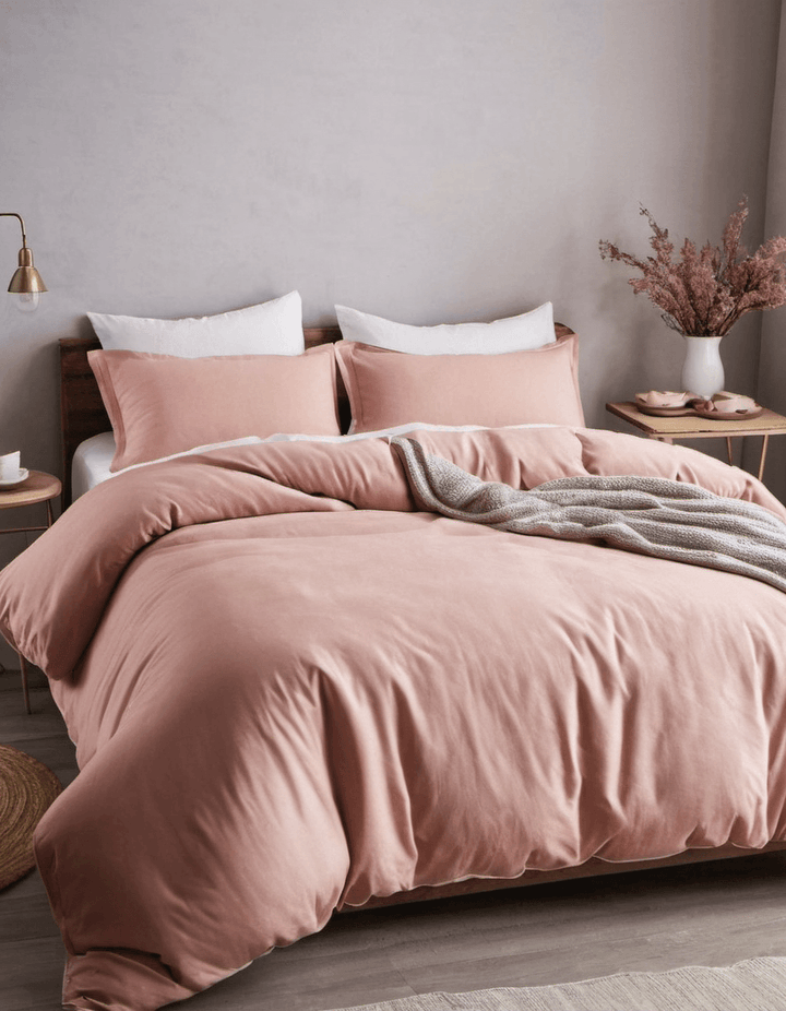 Solid series pink Duvet Cover & Comforter Bedding Set - Sleepbella Solid series pink Duvet Cover & Comforter Bedding Set - Duvet cover set / Twin