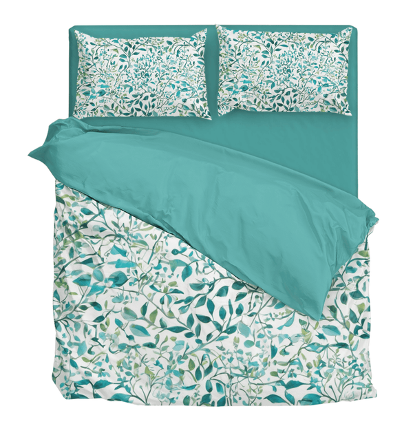 Summer and Spring Leaf Pattern Comforter & Sheet Custom Bedding Sets - Sleepbella Summer and Spring Leaf Pattern Comforter & Sheet Custom Bedding Sets - Leaf 01 / Duvet cover set / Twin