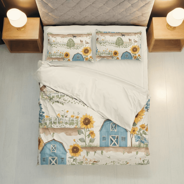 Sunflower Farm Bedding Duvet Cover & Comforter Bedding set - Sleepbella Sunflower Farm Bedding Duvet Cover & Comforter Bedding set - Sunflower Farm 01 / Duvet cover set / Twin