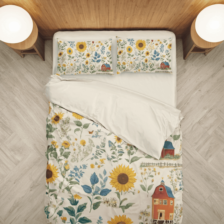 Sunflower Farm Bedding Duvet Cover & Comforter Bedding set - Sleepbella Sunflower Farm Bedding Duvet Cover & Comforter Bedding set - Sunflower Farm 01 / Duvet cover set / Twin