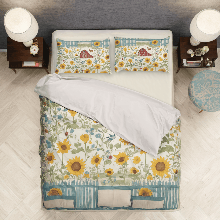 Sunflower Farm Bedding Duvet Cover & Comforter Bedding set - Sleepbella Sunflower Farm Bedding Duvet Cover & Comforter Bedding set - Sunflower Farm 01 / Duvet cover set / Twin