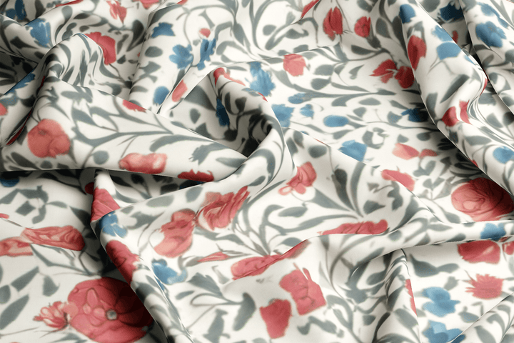 Thorn Rose Red and Blue Floral Duvet Cover Bedding Set - Sleepbella Thorn Rose Red and Blue Floral Duvet Cover Bedding Set - Duvet cover set / Twin