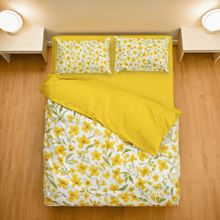 Tranquil Garden Retreat: Yellow Flower Bedding Collection - Sleepbella Tranquil Garden Retreat: Yellow Flower Bedding Collection - Duvet cover set / Twin