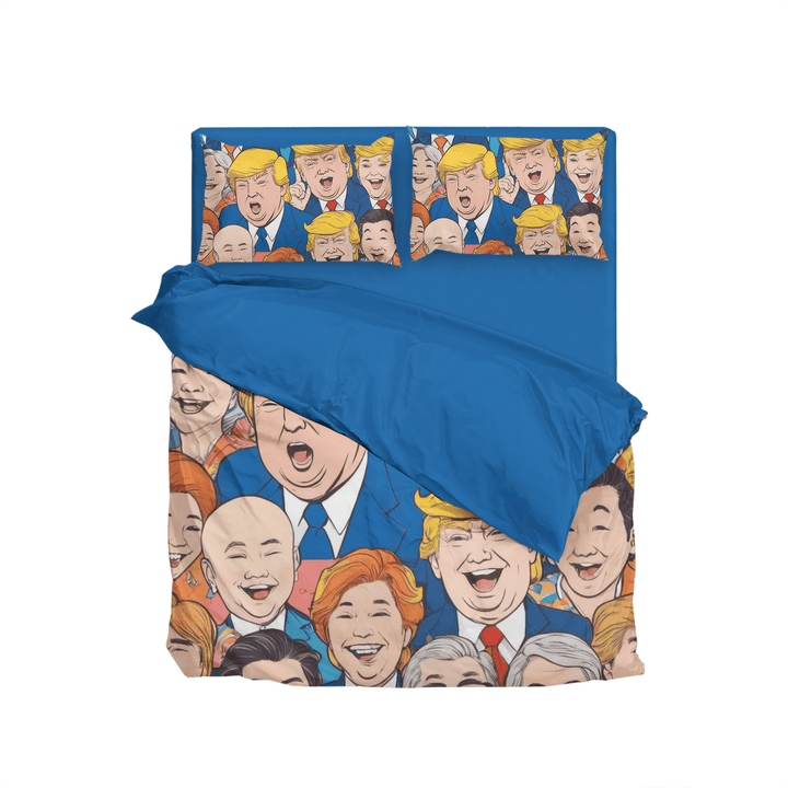 Trump Print Personalized Blue Duvet Cover Bedding Set - Sleepbella Trump Print Personalized Blue Duvet Cover Bedding Set - Duvet cover set / Twin