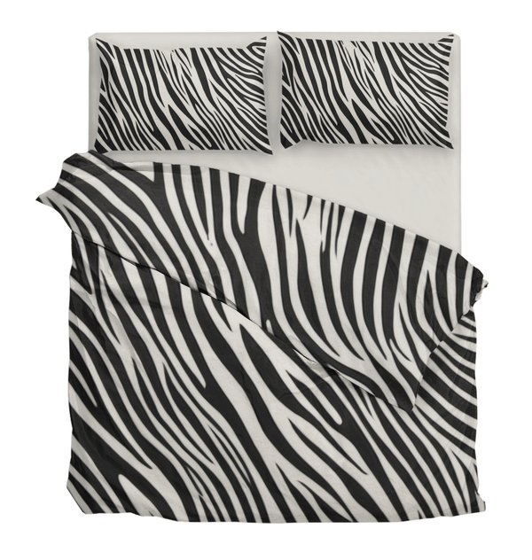 Zebra pattern in Black and White Modern Duvet Cover Set - Sleepbella Zebra pattern in Black and White Modern Duvet Cover Set - Duvet cover set / Twin