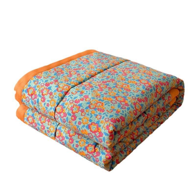 Orange Floral Triple Layer Gauze Comforter Set (3-Piece) - Sleepbella Orange Floral Triple Layer Gauze Comforter Set (3-Piece) - Polyester / Twin【1 Comforter (68"x 88") with 1 Pillow Shams(20"x26")】
